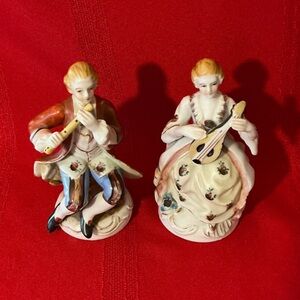 Vintage 1940’s  Porcelain Musician Figurines Made in Occupied Japan